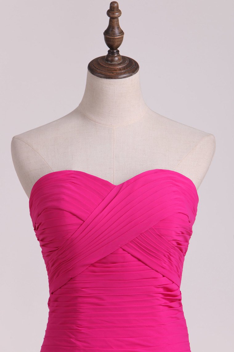 Comprar barato 2022 una línea de vestidos de dama de honor de cuello en V  con gasa con la longitud del piso de la faja en línea – 2016Vestido