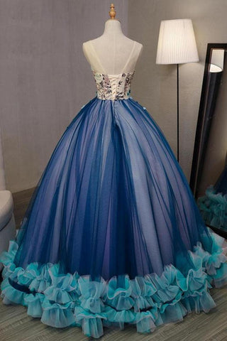 Vestido de fiesta de tul sin mangas con cuello en V sin mangas, vestidos de quinceañera calientes