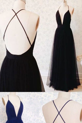 2024 nuevo cuello Tulle V de la llegada con A-Line Prom Dresses Zipper Up