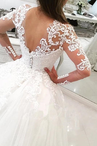 2024 vestidos de boda de la envoltura del cuello V con apliques de manga larga desmontable de tren