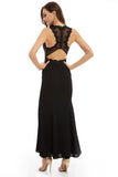 2024 Scoop Open Back Vestidos de Baile Sirena Tulle con Applique