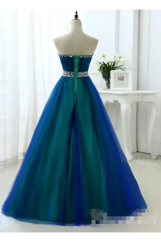 SweetHeart Neckline Rhinestones Sash Prom Dresses (color de forro inmutable)