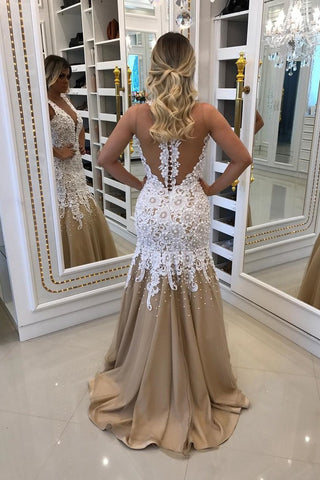 2024 sirena vestidos de fiesta Scoop Tulle con apliques y perlas