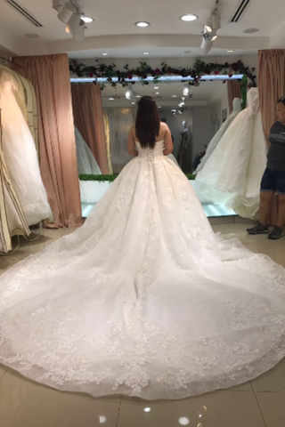 Vestido de bola sin tirantes marfil glorioso vestidos de novia nueva llegada